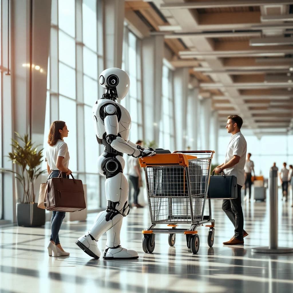 How Humanoid Robots Are Used in Airports & Businesses 2025